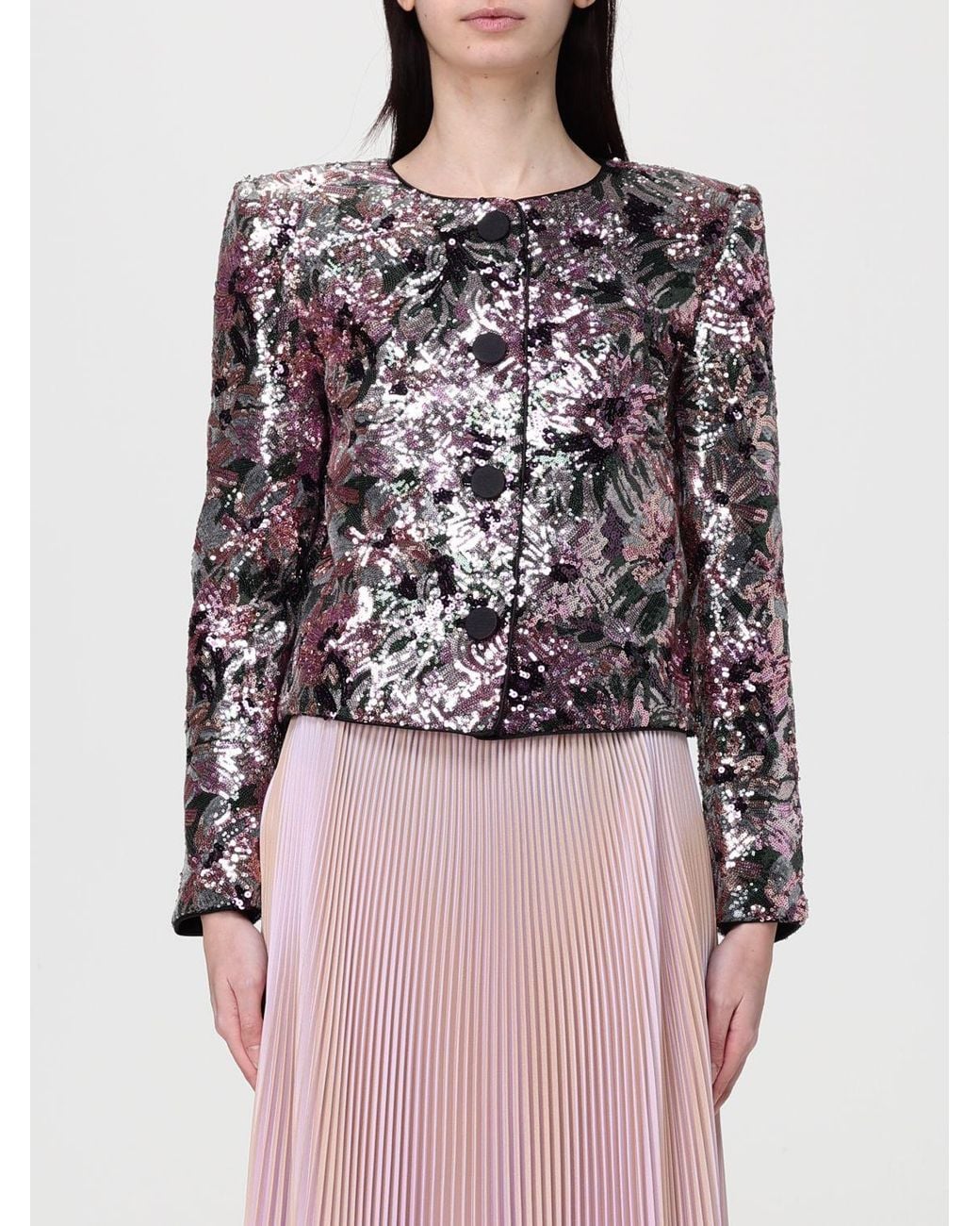 Self-Portrait Multicolor Sequin Blazer