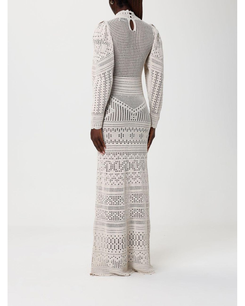 Isabel Marant White Dione Long Cotton Dress