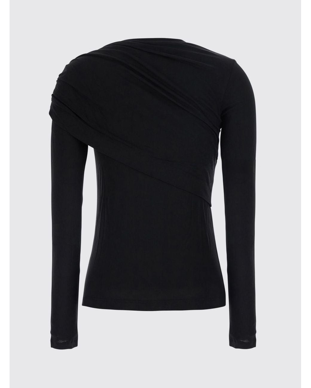 Isabel Marant Blue Draped Long-Sleeved Viscose Top
