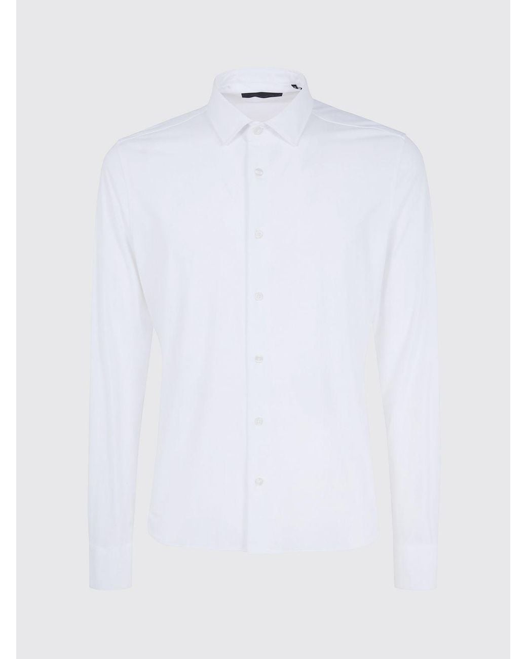 Rrd White Slim Fit Technical Polyamide Long-Sleeved Shirt for men