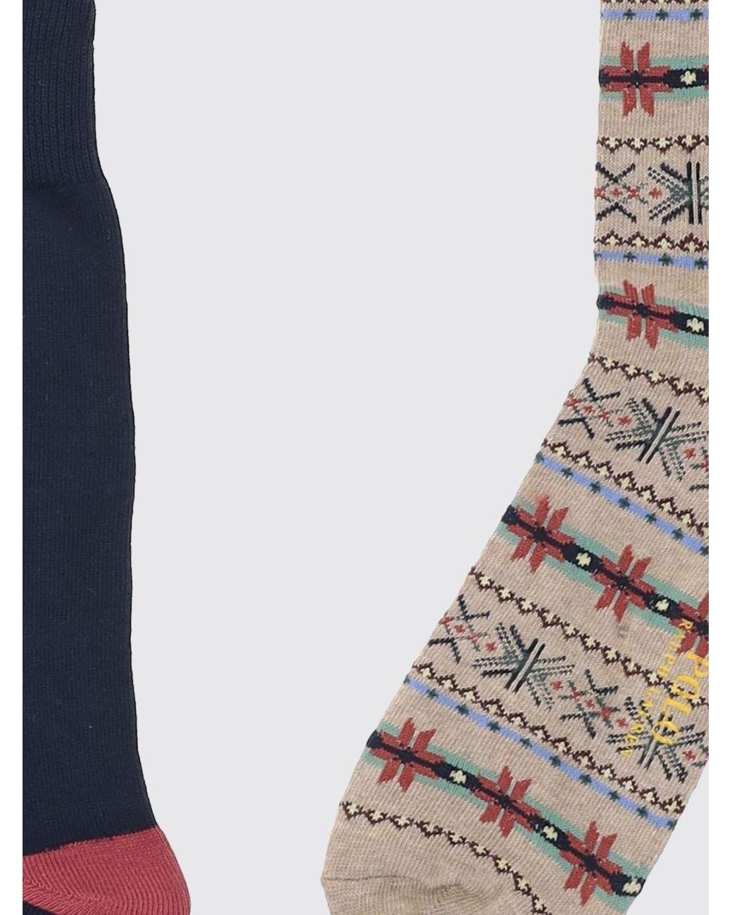 Polo Ralph Lauren White Set Of Two Pairs Of Ribbed Cotton Socks With Jacquard Logo for men
