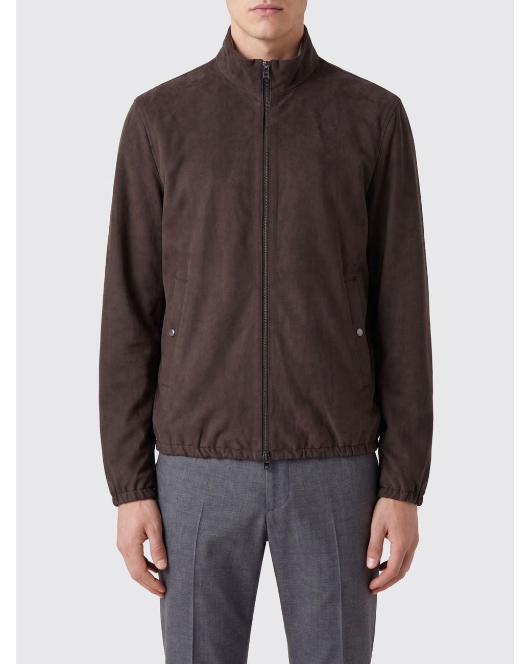 Herno Brown Bomber Jacket for men