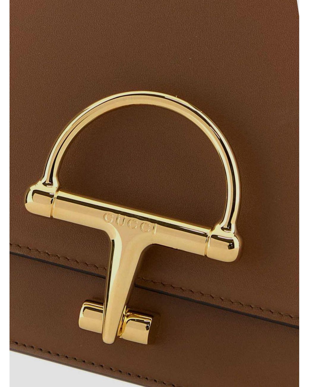 Gucci Brown Leather Mini Cross-Body Bag With Horsebit Detail
