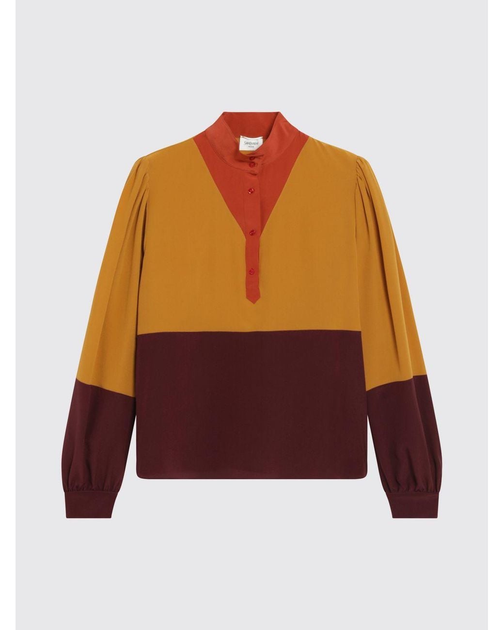 Saint Laurent Purple Silk Blouse