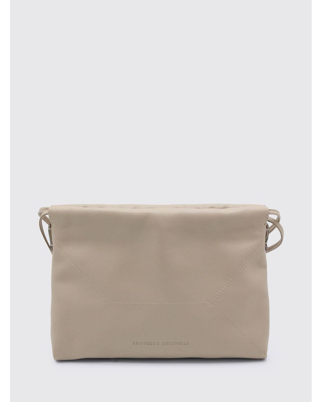 Brunello Cucinelli Gray Leather Bag