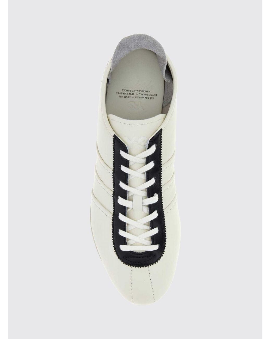 Y-3 Natural Tokyo Leather Sneakers With Bicolor Design And Rubber Sole for men