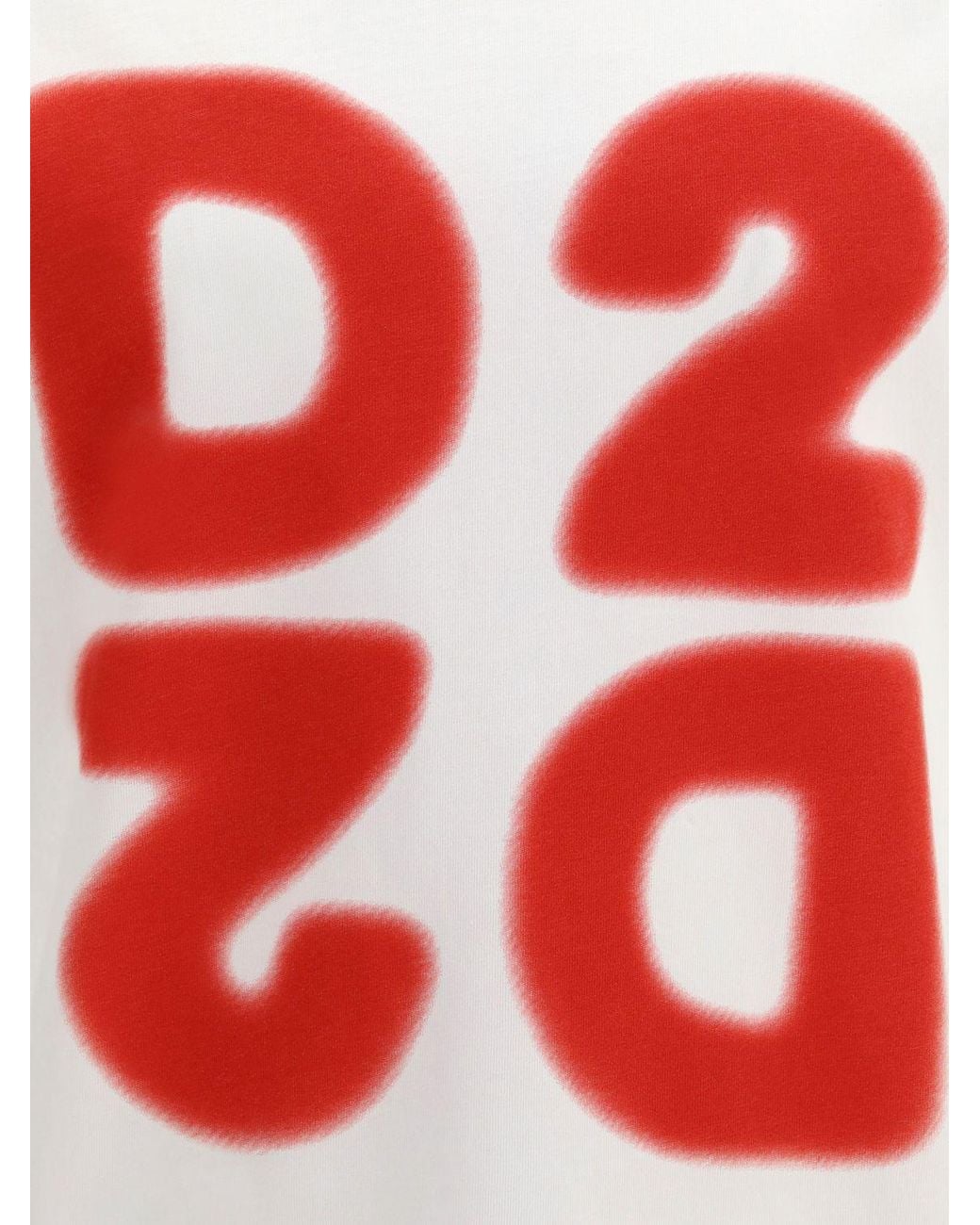 DSquared² White Slim Fit Short-Sleeved Cotton T-Shirt With Printed Logo for men