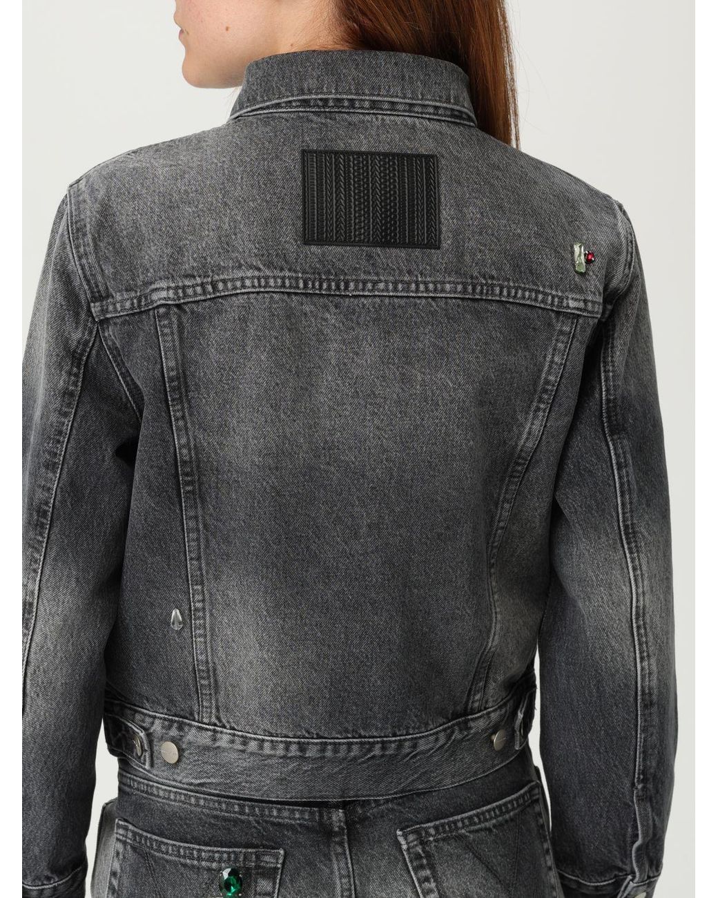 Marc Jacobs Gray Embellished Denim Jacket