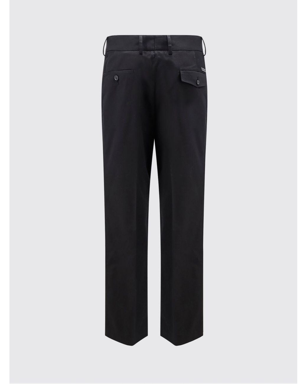 Dolce & Gabbana Black Dolce &Amp Gabbana Cotton Gabardine Tailored Trousers for men
