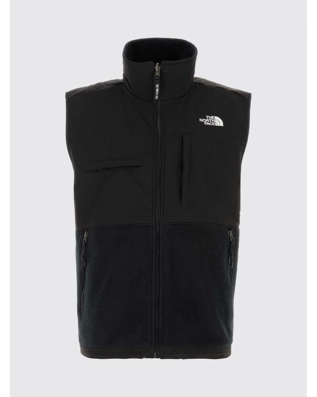 The North Face Black Retro Denali Polyester Fleece Gilet With High Neck And Contrast Logo for men