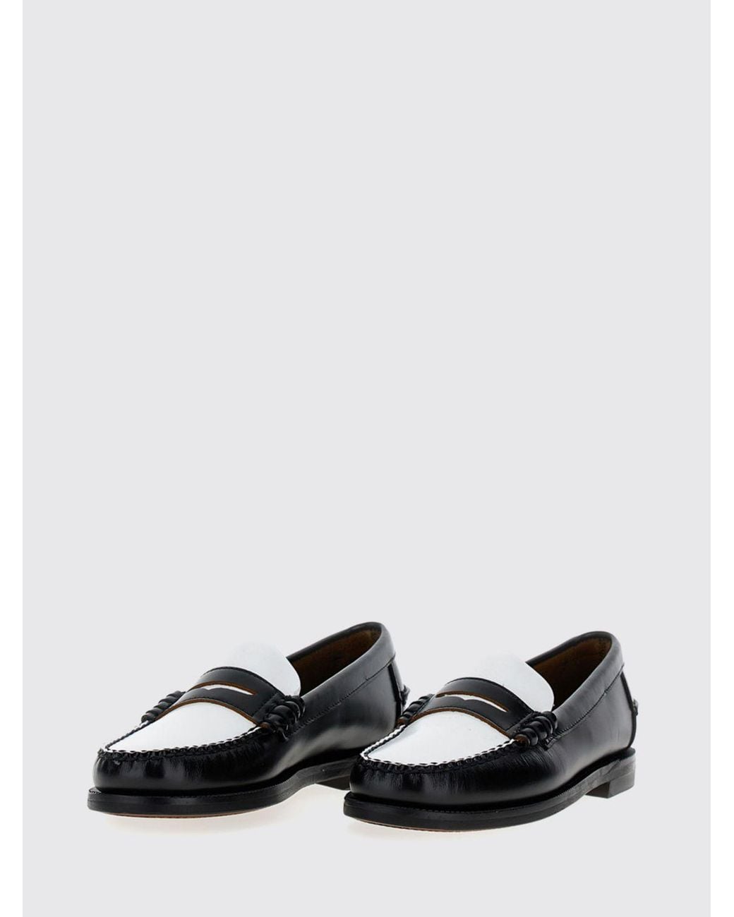 Sebago White Leather Loafers Classic Dan