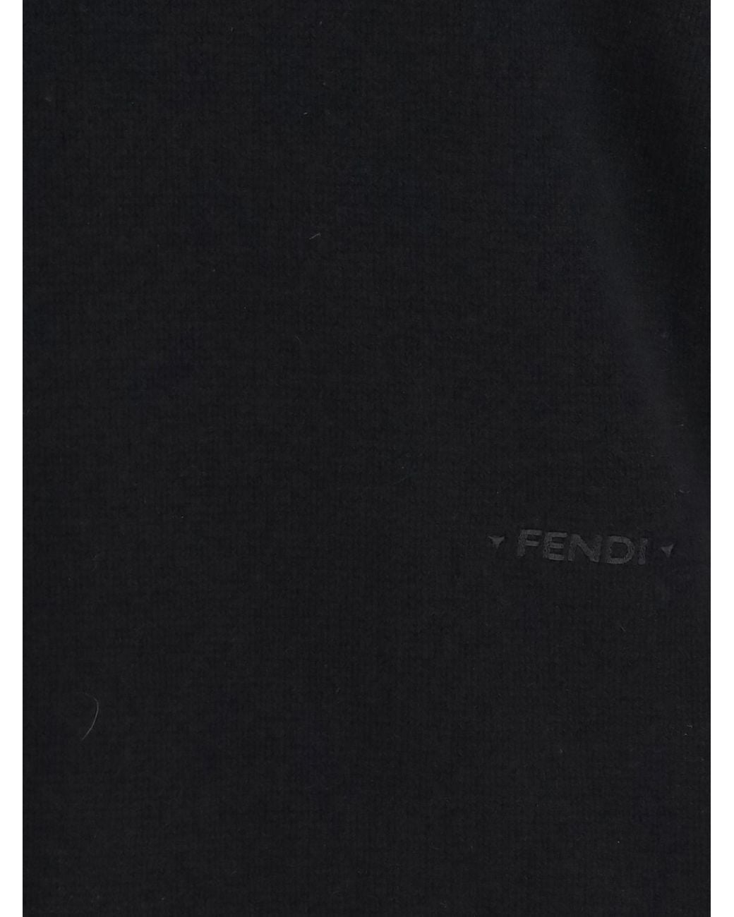 Fendi Blue Crewneck 100% Cashmere Jumper With Ribbed Trims for men