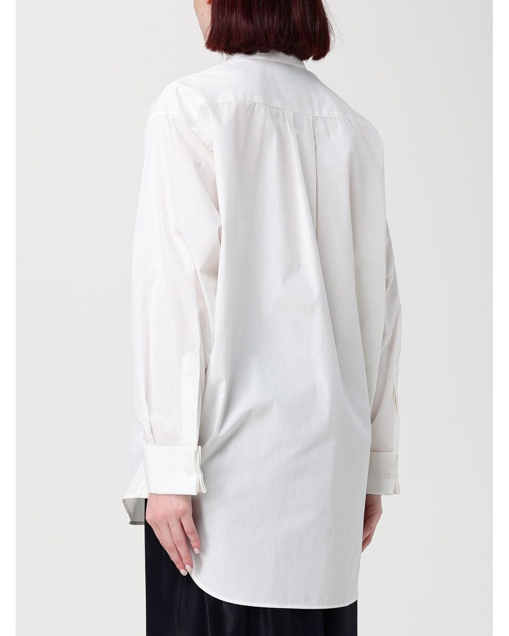 MM6 by Maison Margiela White Printed Cotton Shirt