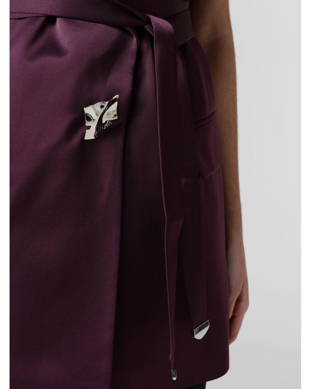 Pinko Purple Satin Robe Vest