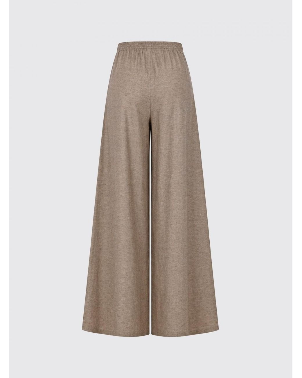 Fabiana Filippi Natural Linen Palazzo Trousers