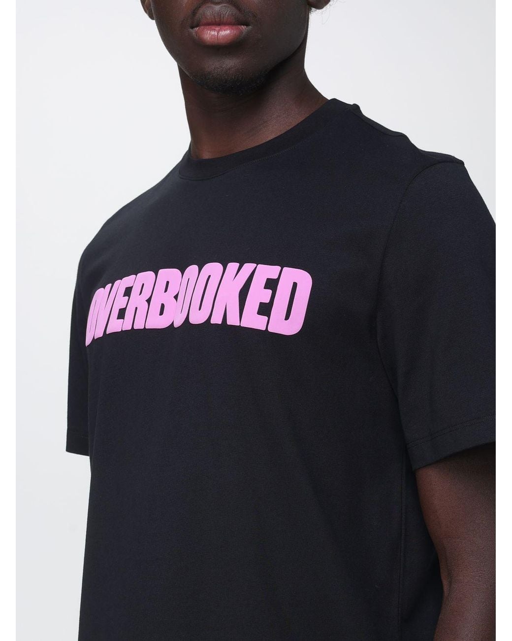 MSGM Blue Slogan Print Cotton Crew Neck T-Shirt for men