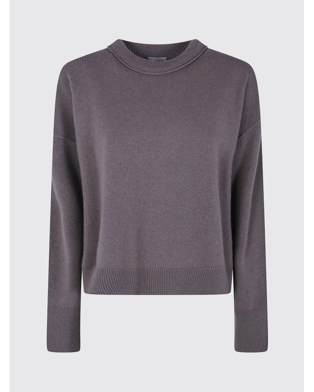 Mrz Purple Dropped Shoulder Virgin Wool And Cashmere Crewneck Jumper