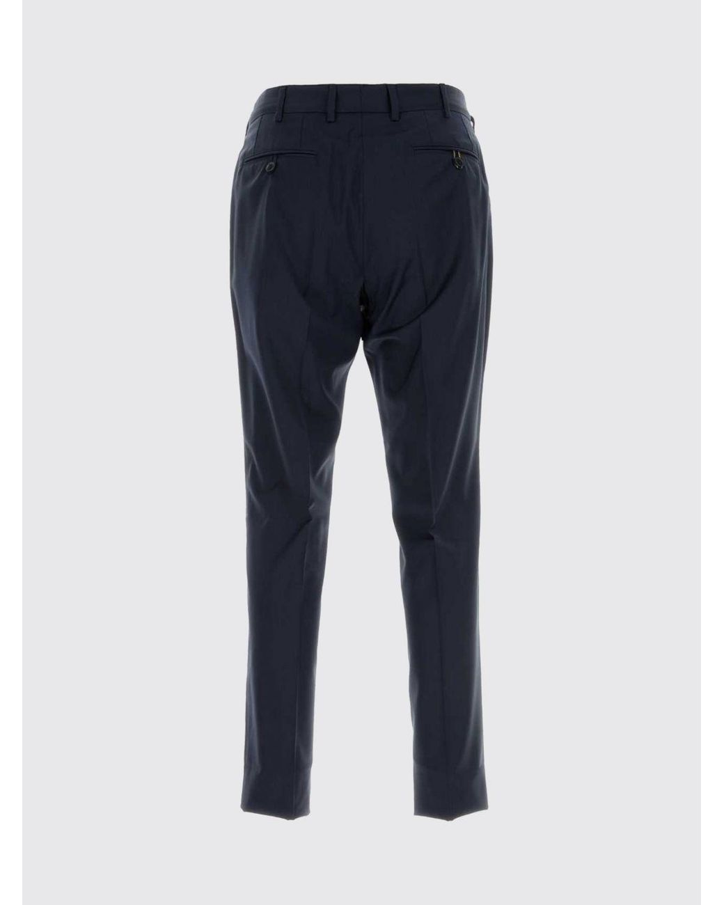 Brioni Blue Stretch Wool Tailored Trousers for men