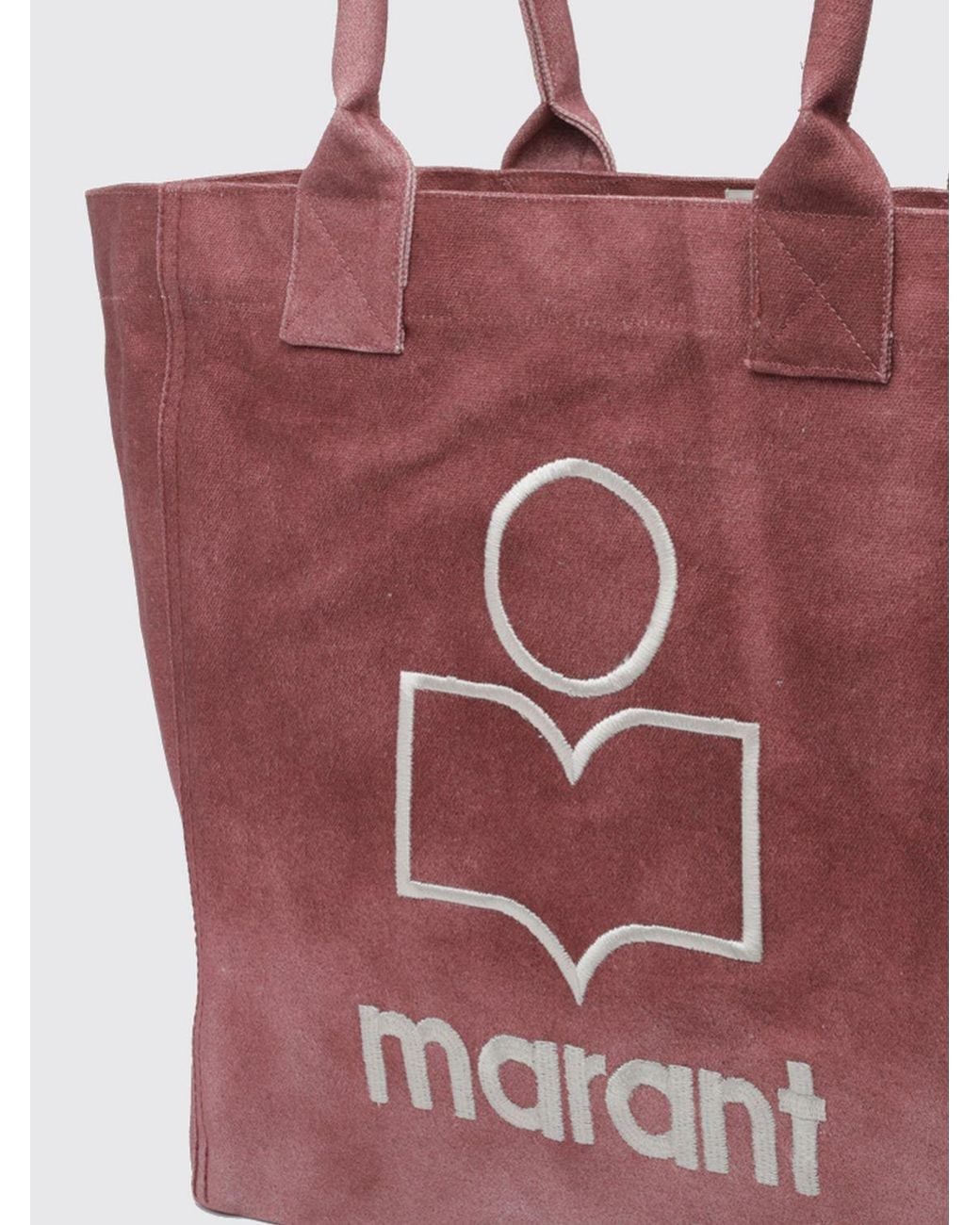 Isabel Marant Yenky Cotton Tote Bag With Contrasting Embroidered Logo