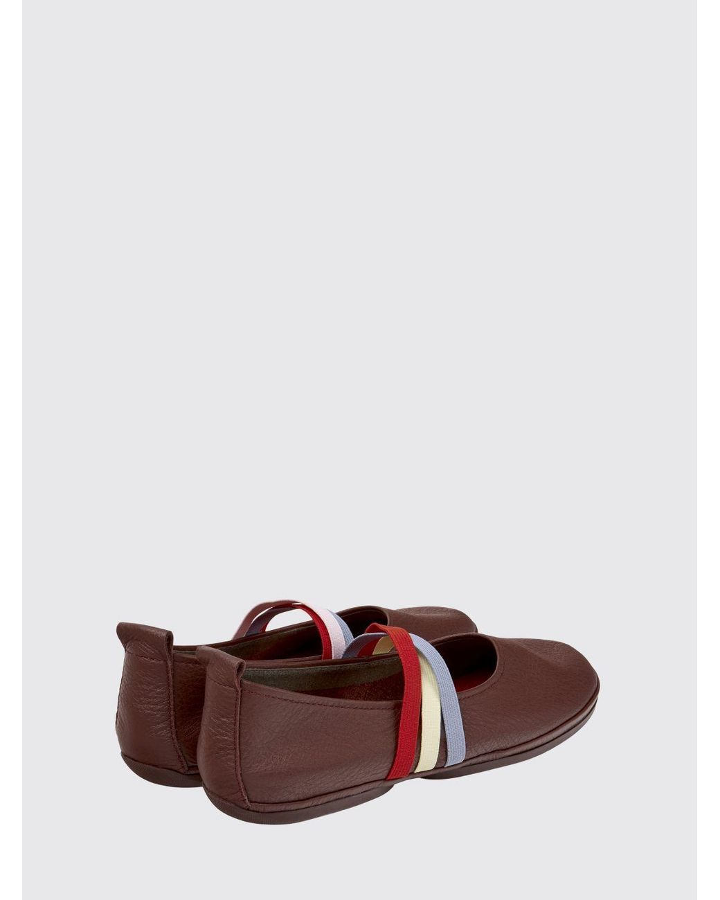 Camper White Twins Leather Ballerinas