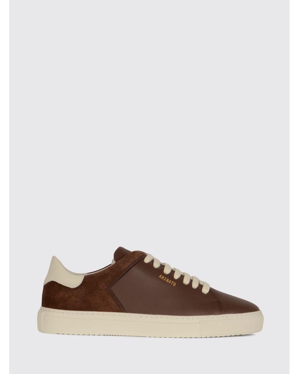 Axel Arigato Brown Clean 90 Split Bicolor Leather And Suede Low-Top Sneakers for men
