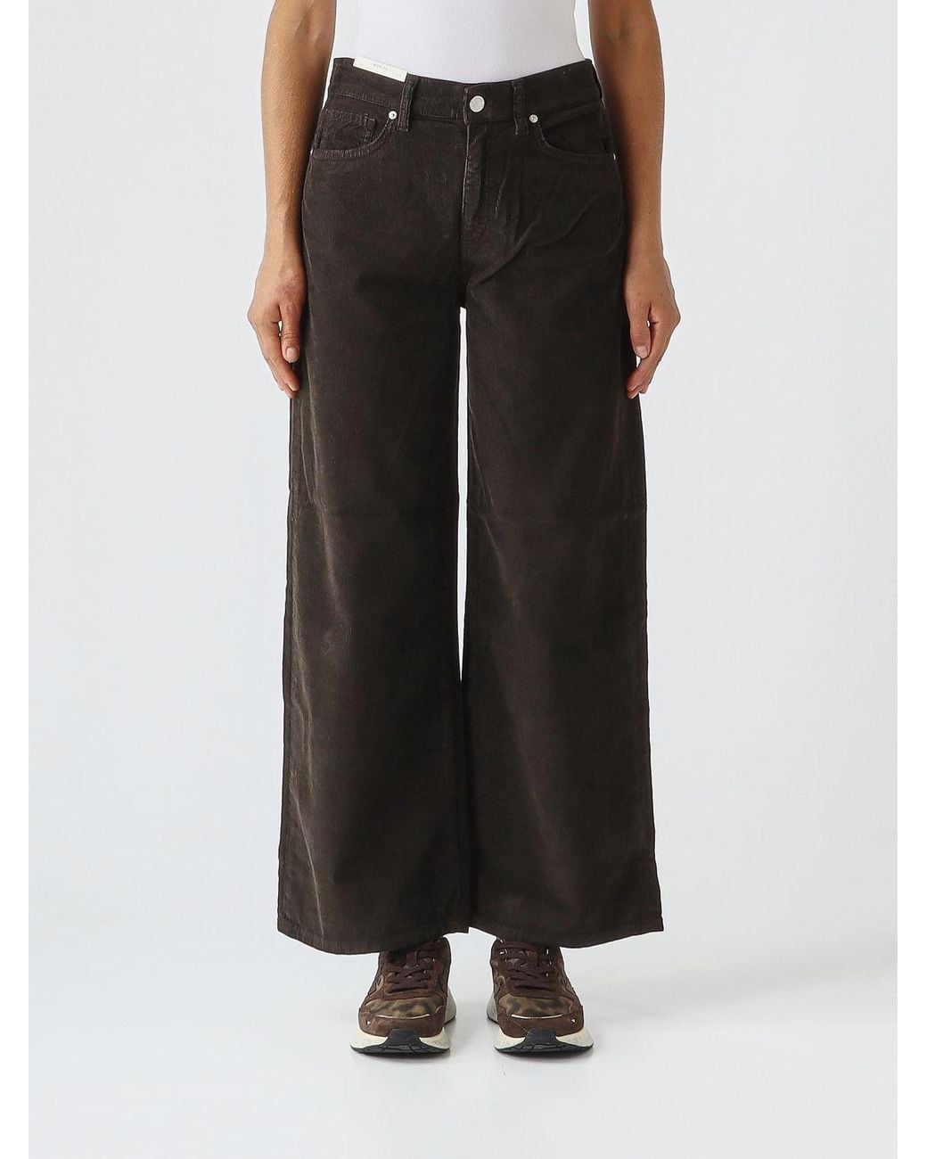 PT Torino Black Mid-Rise Wide Leg Jeans