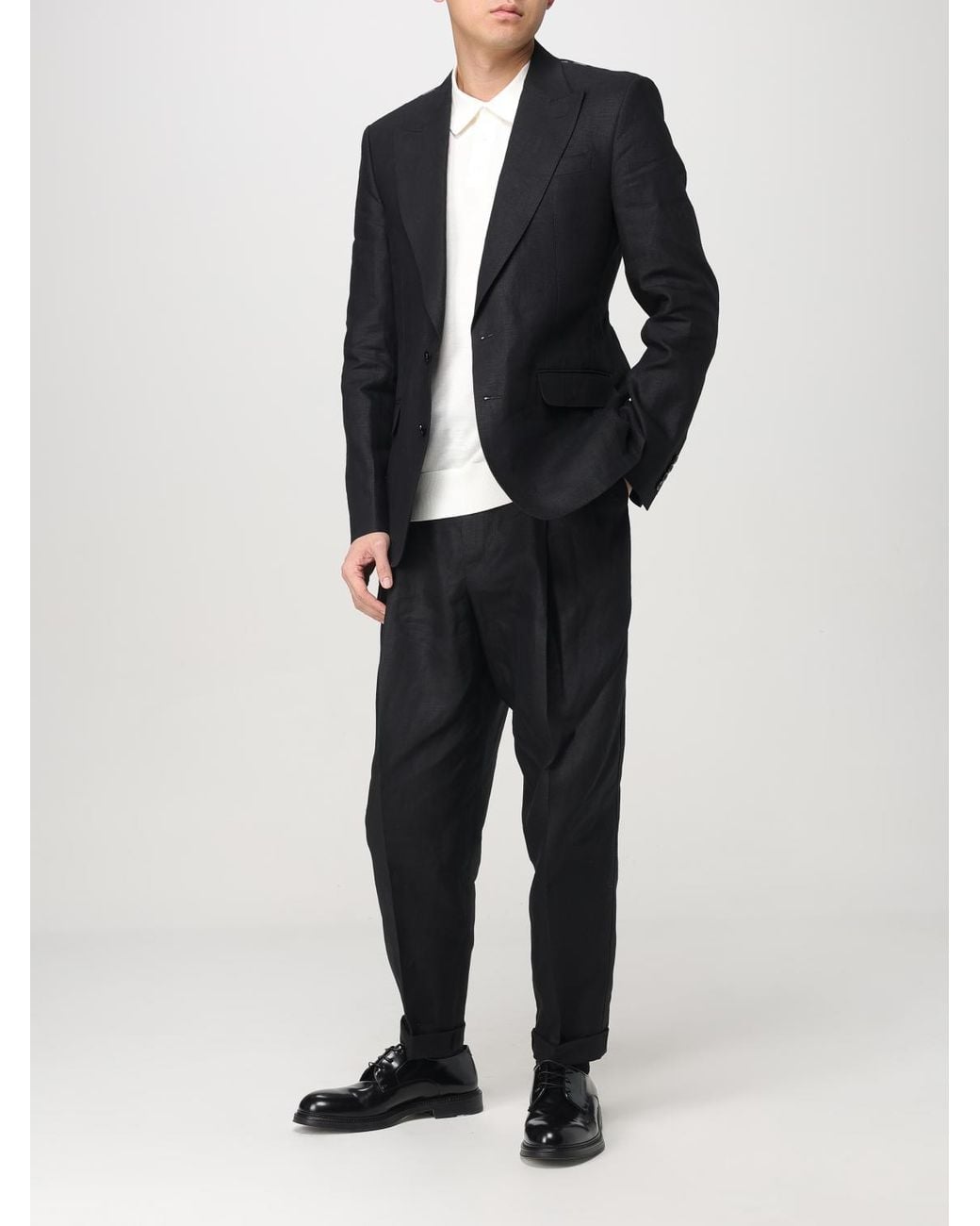 Dolce & Gabbana Blue Tailored Notch Lapel Suit Jacket for men