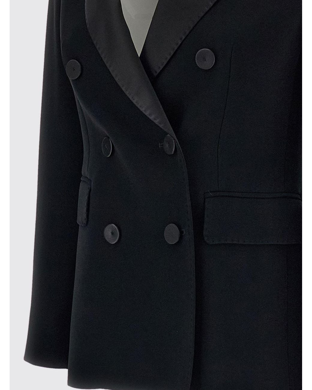 Alberto Biani Blue Double-Breasted Ceremony Blazer With Peak Lapels