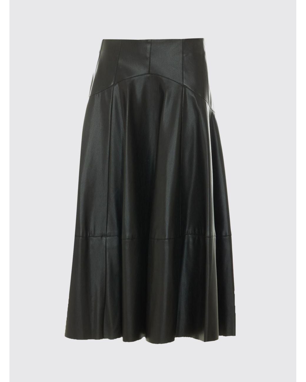 Liu Jo Black High-Waisted A-Line Midi Skirt