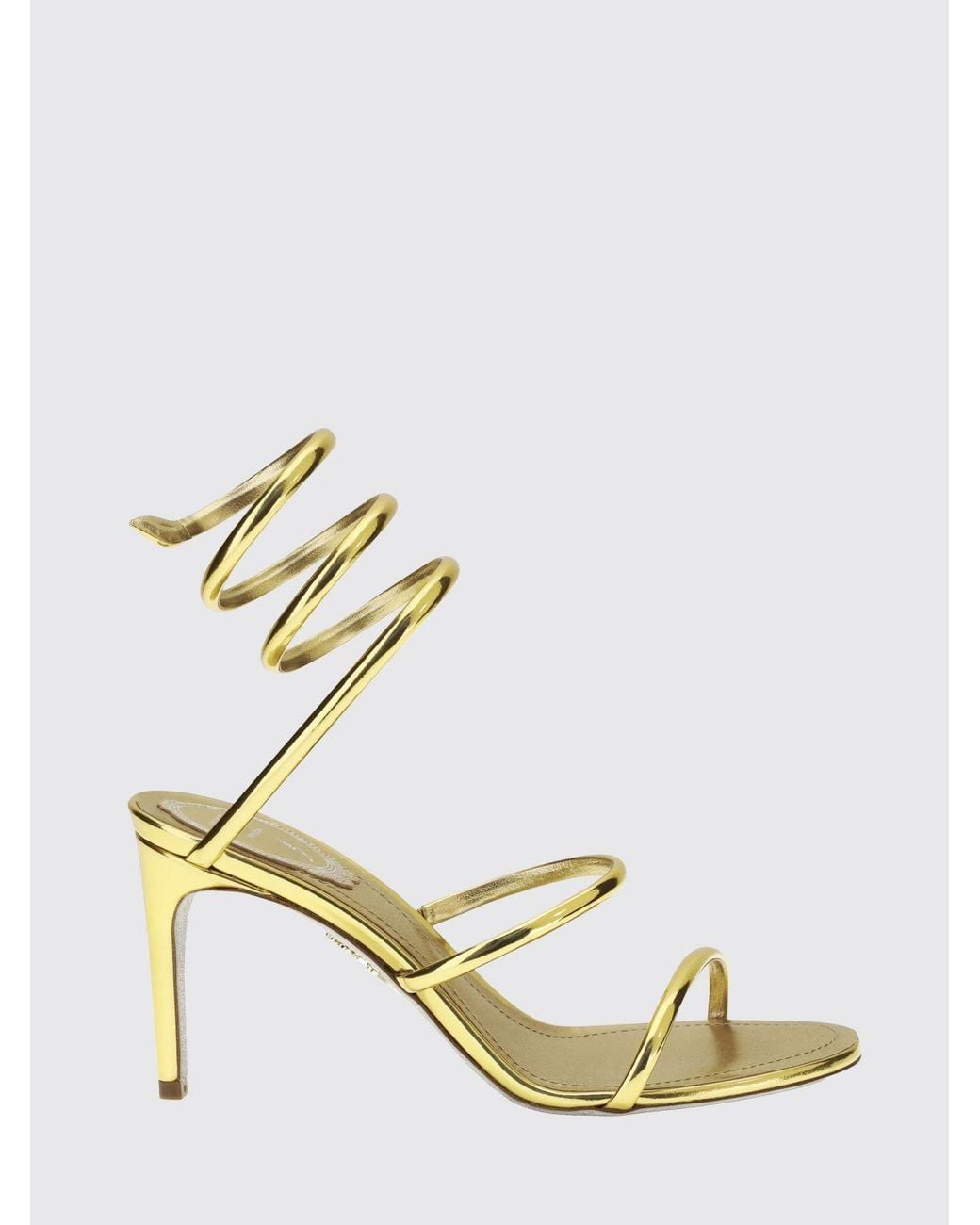 Rene Caovilla Metallic Heeled Sandals