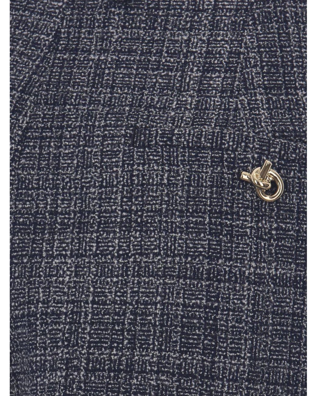 Fabiana Filippi Blue High-Waisted Straight Trousers