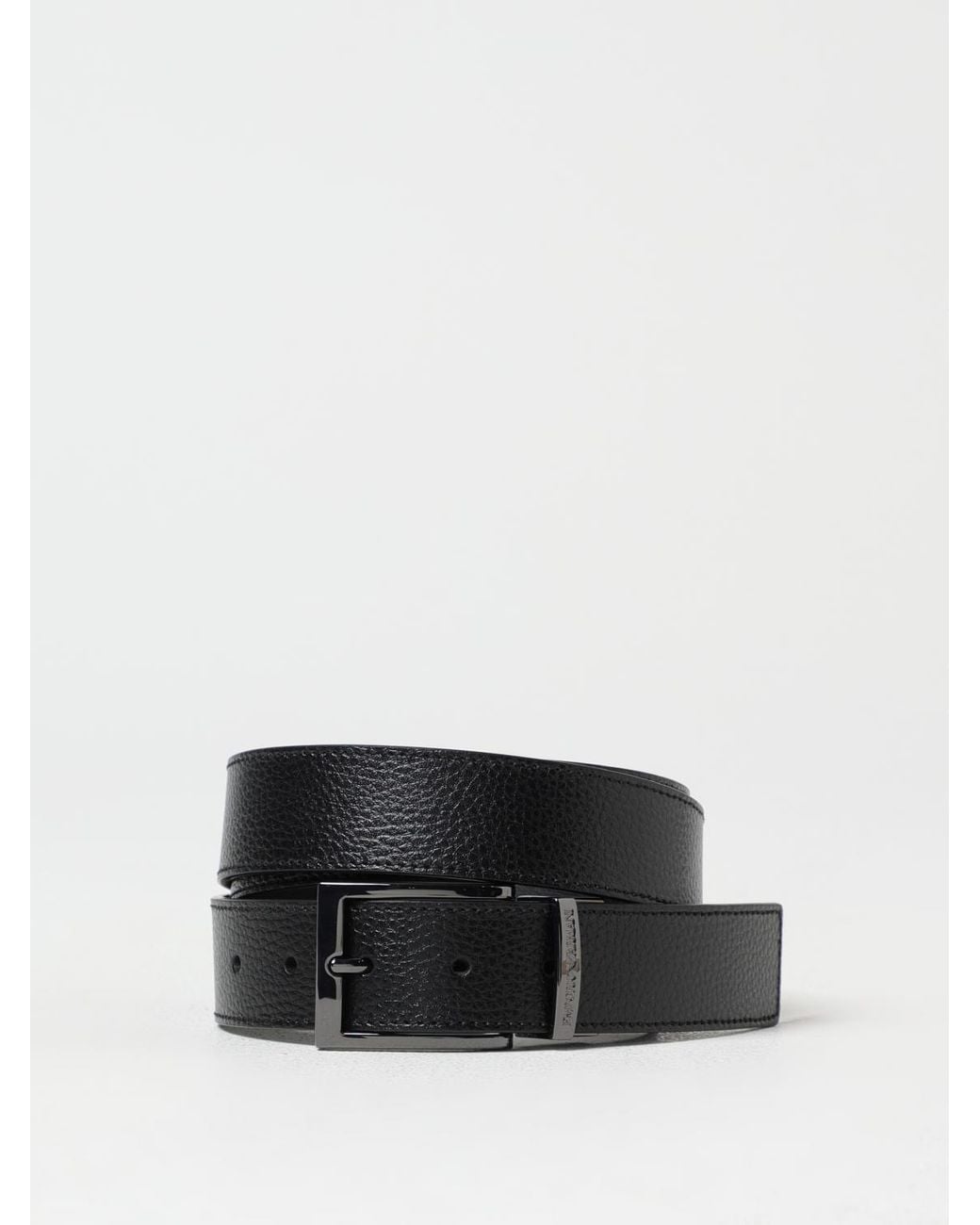 Emporio Armani Black Reversible Leather Belt Armani Exchange for men