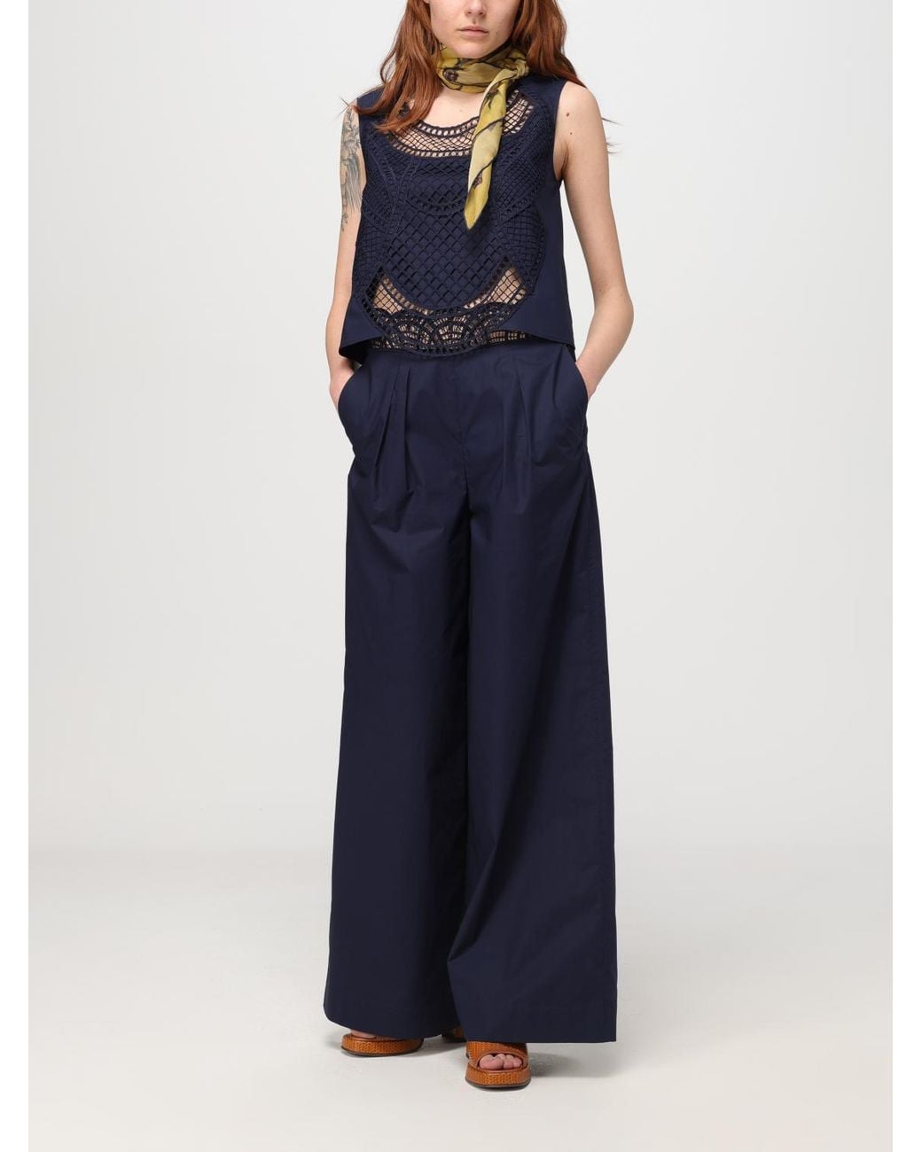 Foulard di Alberta Ferretti in Metallic