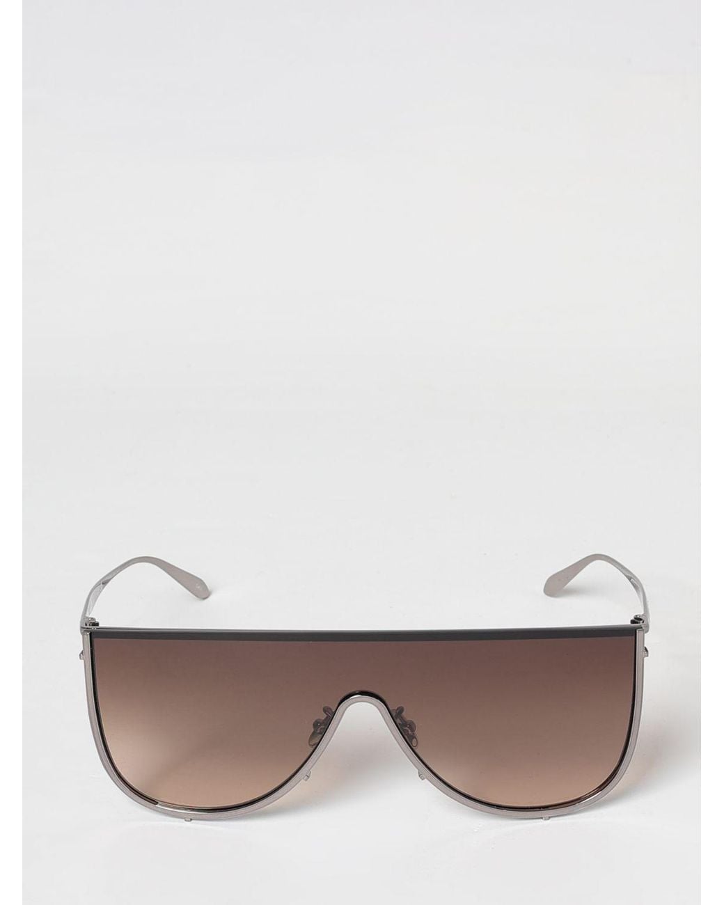 Alaïa Natural Rounded Metal-Frame Sunglasses With Coloured Lenses