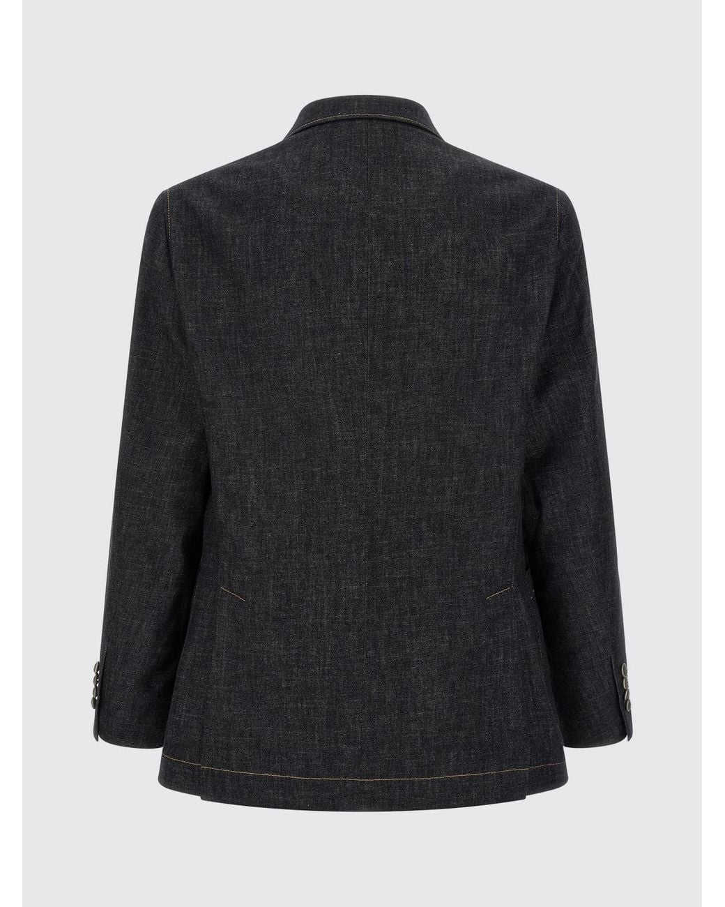 Brunello Cucinelli Black Double-Breasted Blazer for men