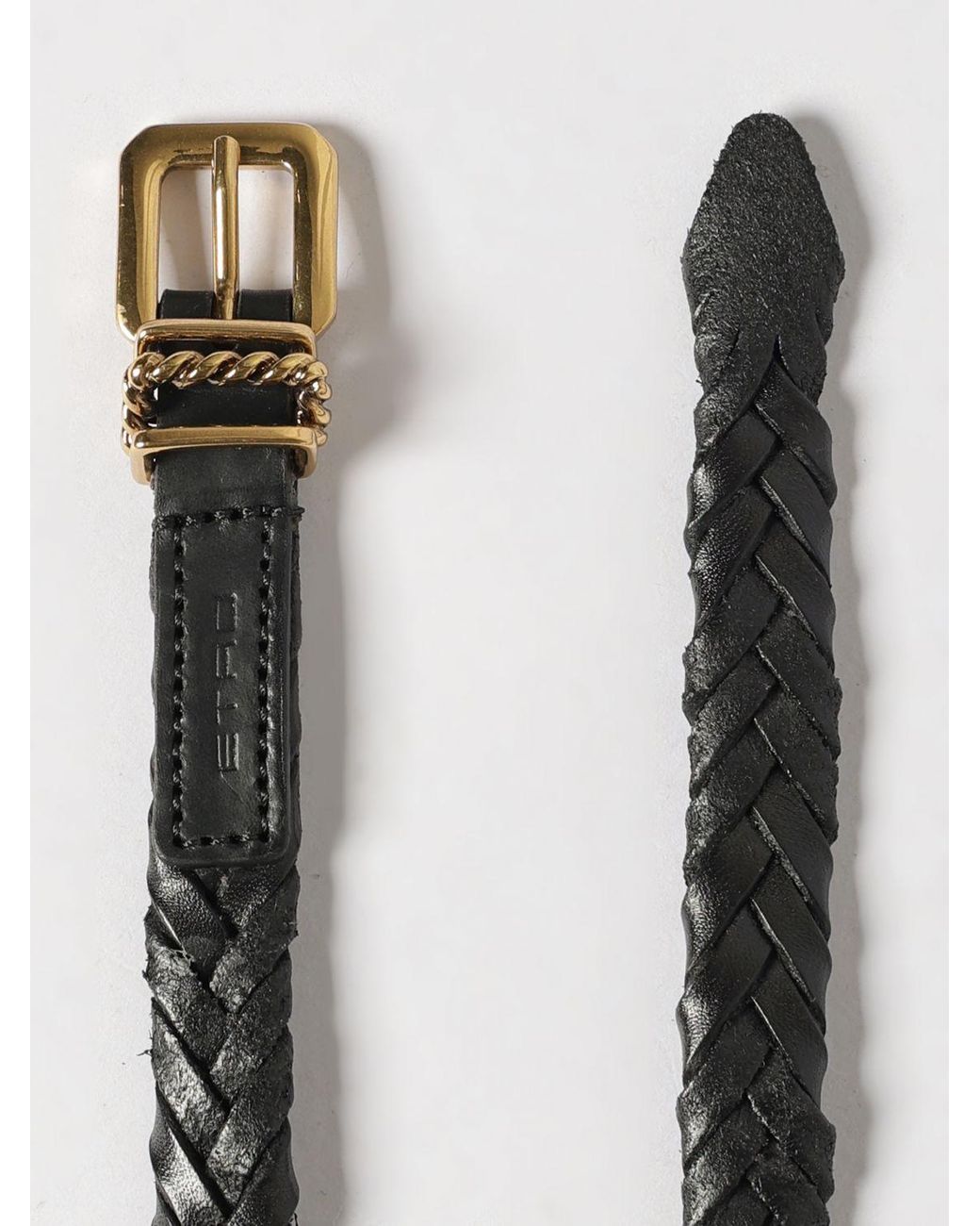 Etro White Woven Leather Double-Wrap Belt