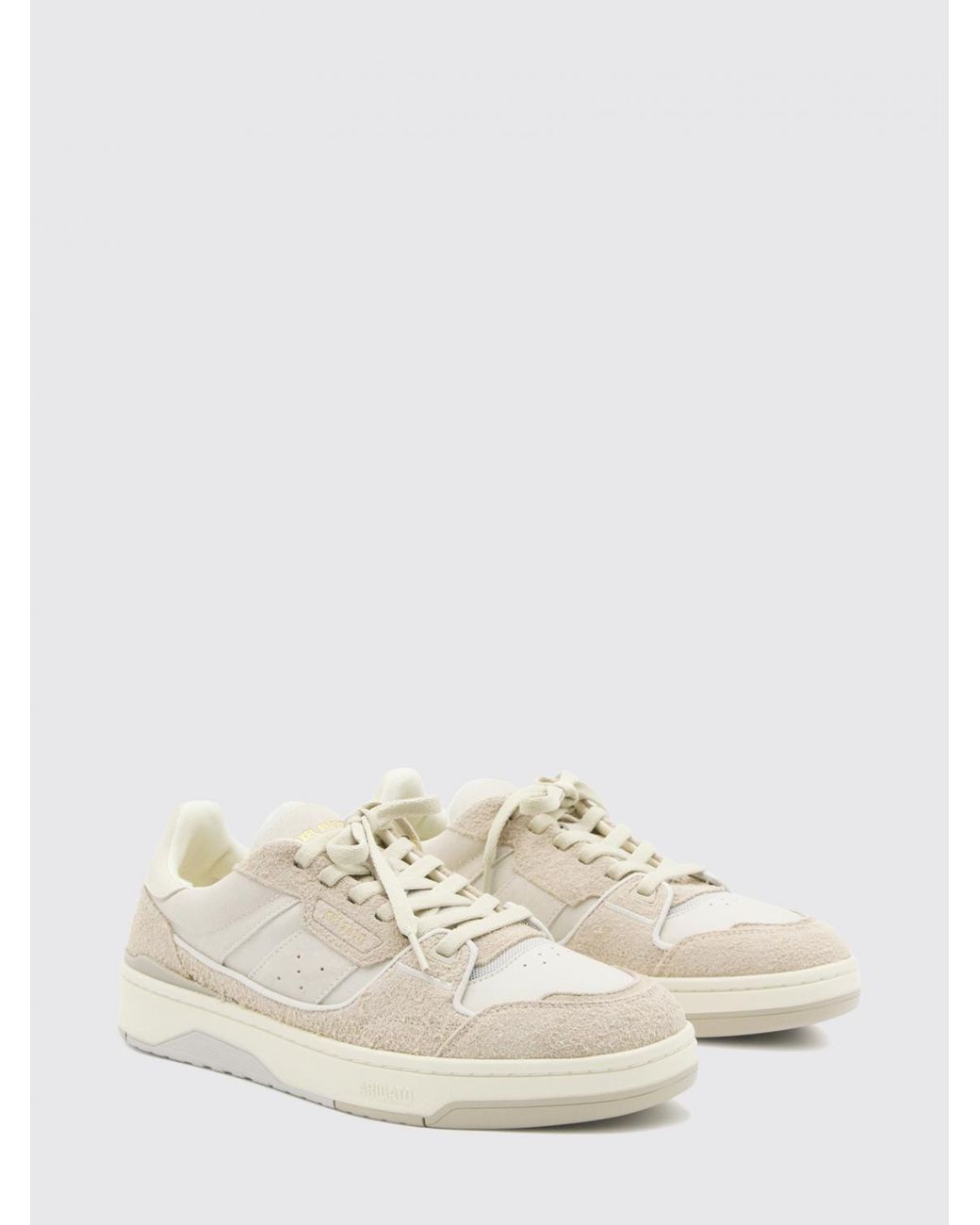 Axel Arigato White Clay Low Top Leather And Suede Sneakers With Mesh Inserts for men