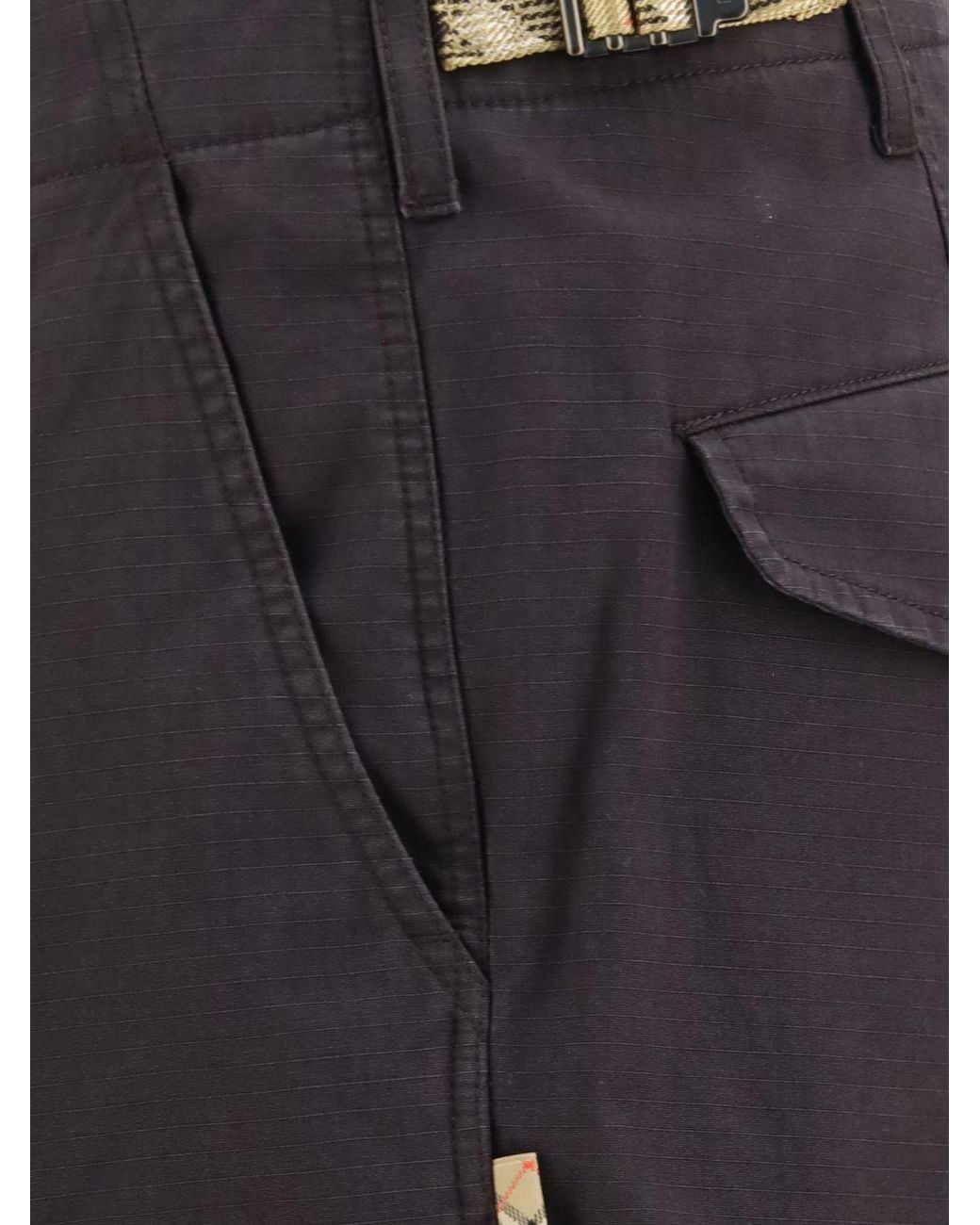 Burberry Blue Straight-Leg Cargo Trousers for men