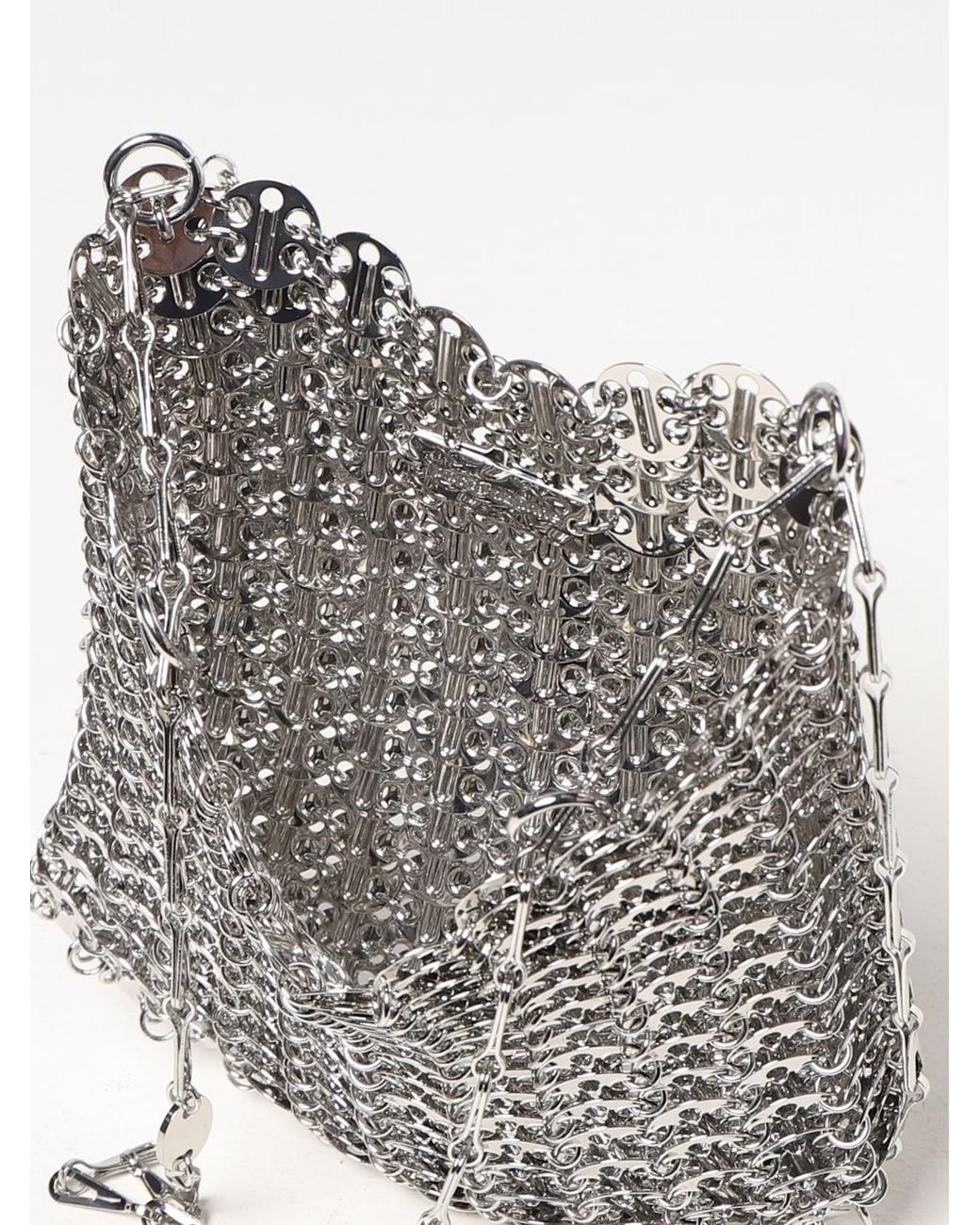 Rabanne White 1969 Aluminum Mesh Bag