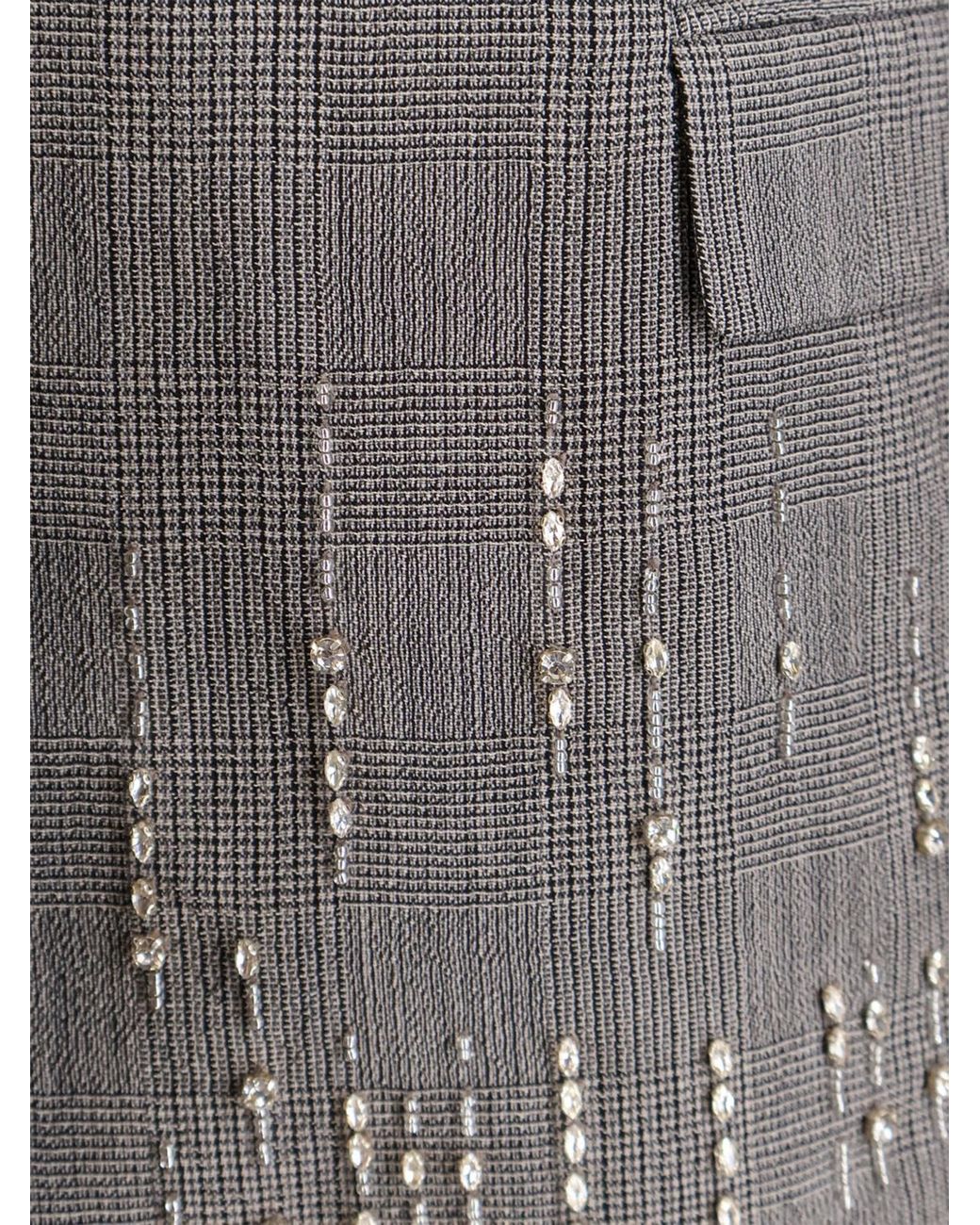 Golden Goose Deluxe Brand Gray Virgin Wool Blazer With Crystals