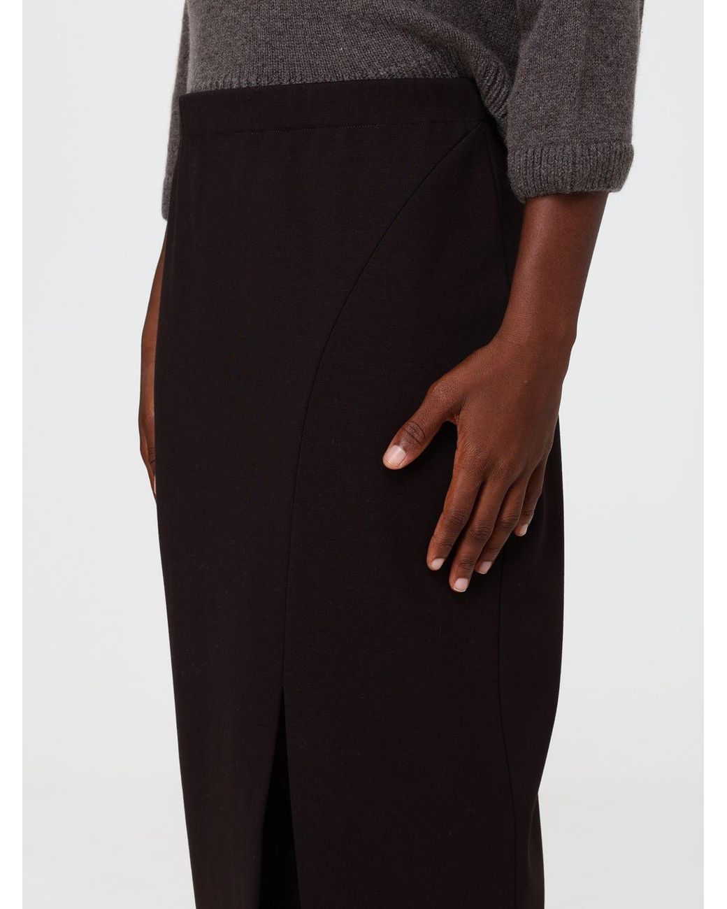 Liviana Conti Black Midi Pencil Skirt