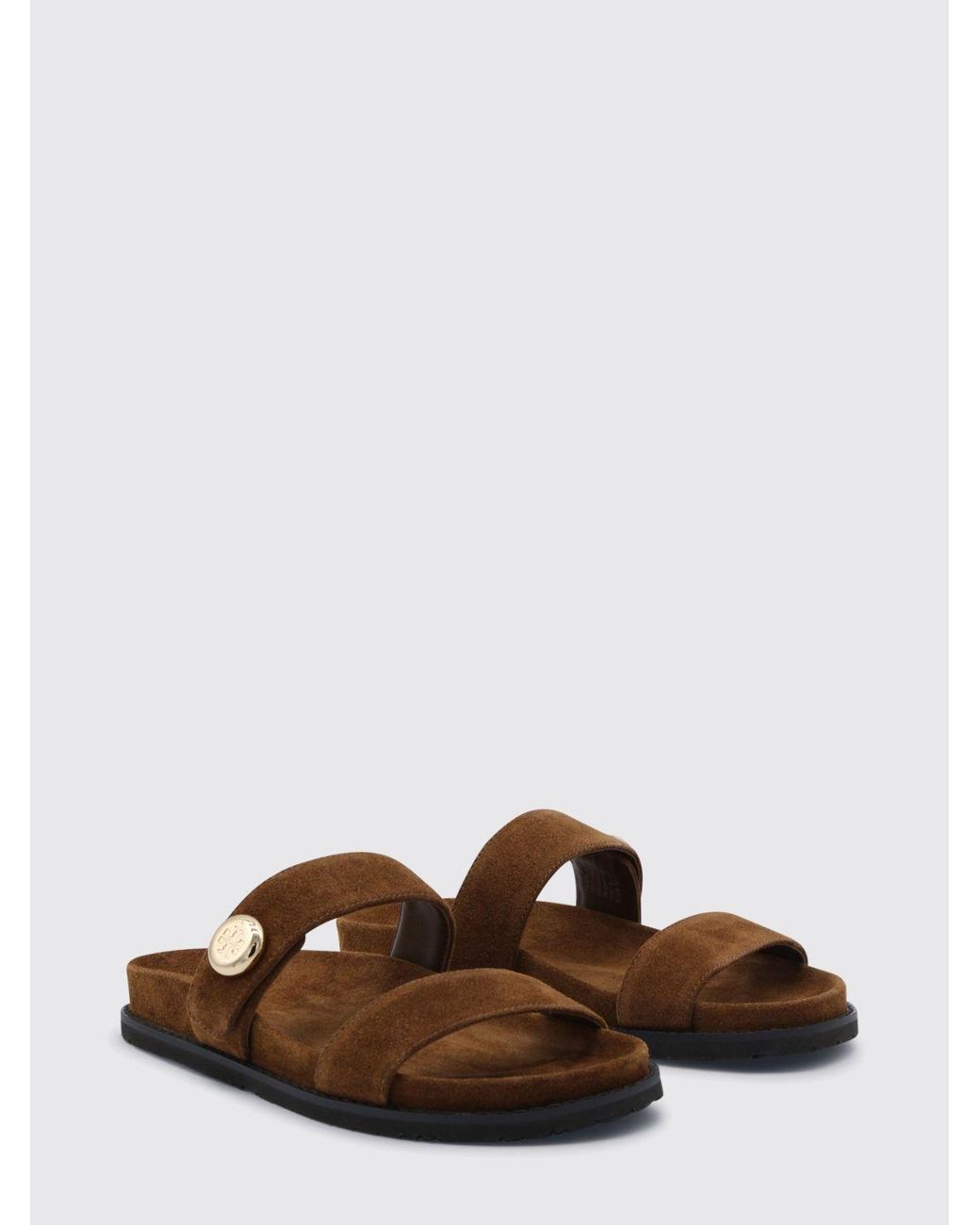Tory Burch White Romy Suede Sandal