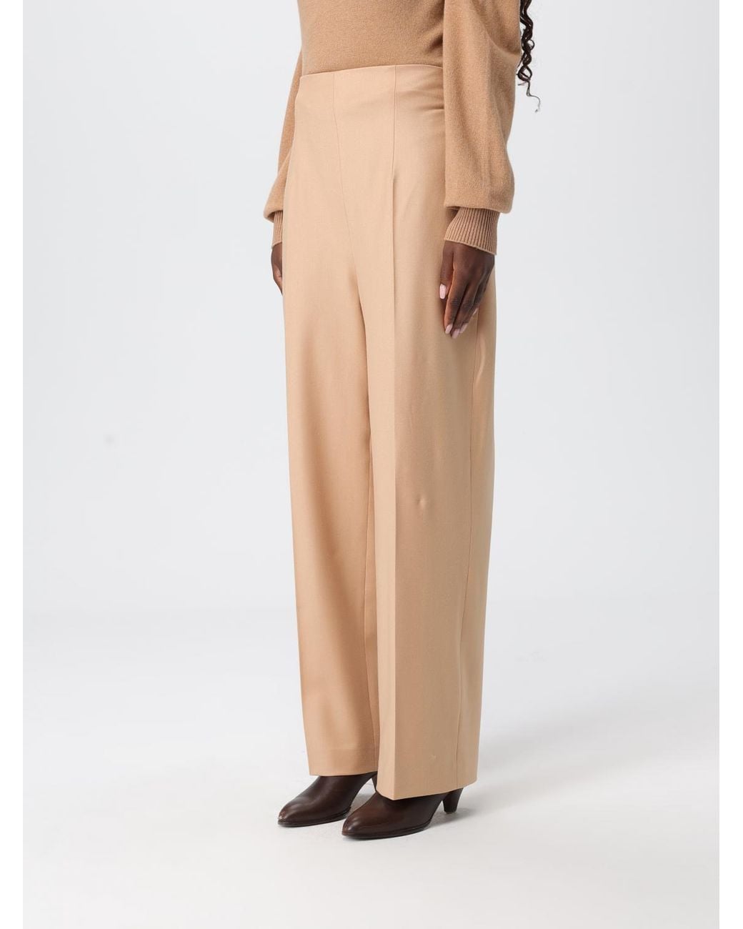 Alberta Ferretti Natural Trousers