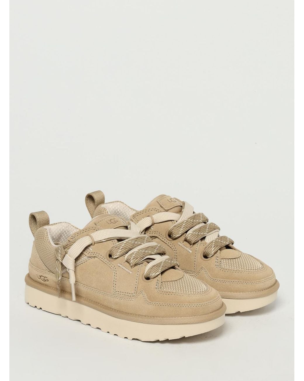 Ugg Natural Lo Lowmel Sneakers Aus Wildleder Und Recyceltem Mesh