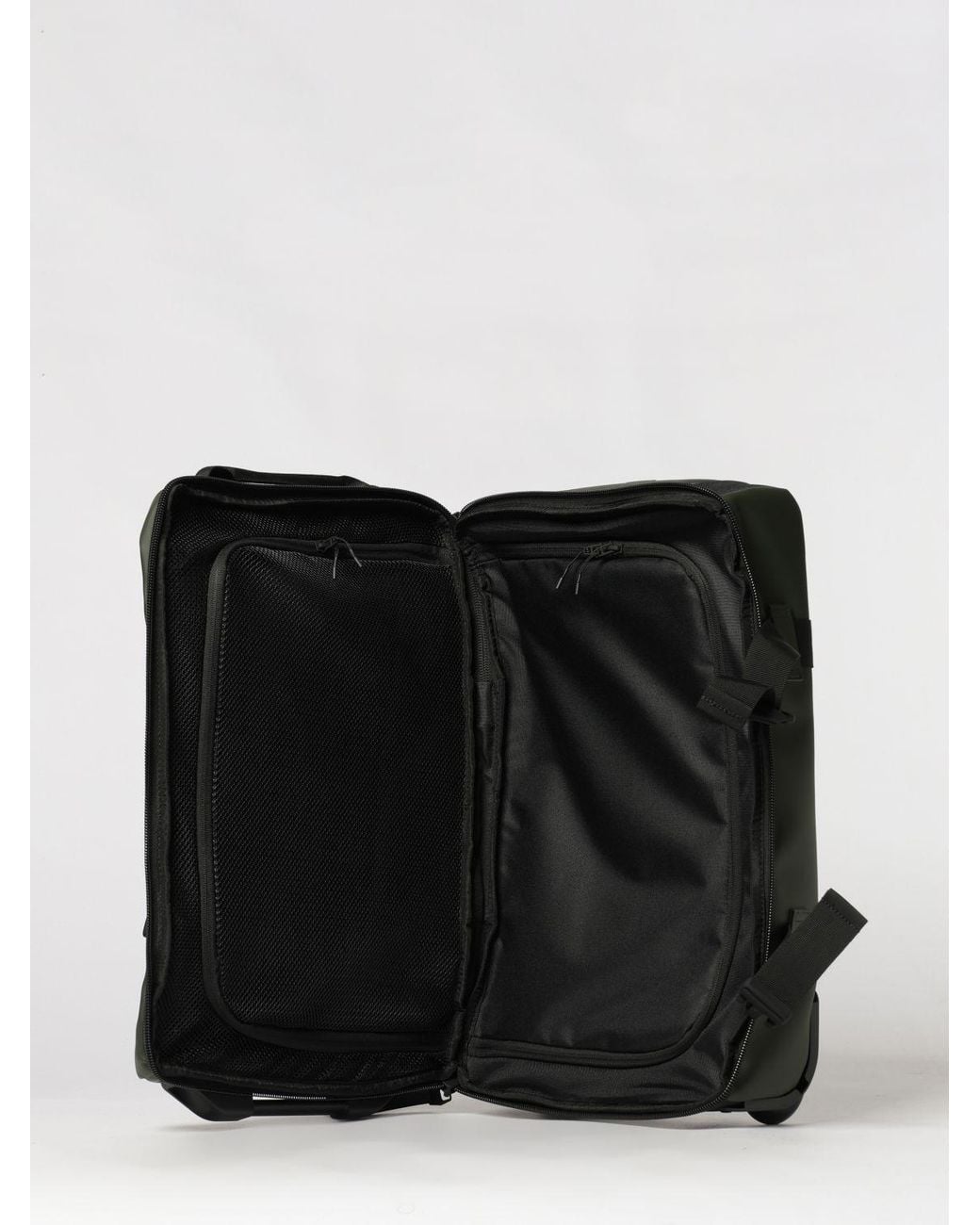 Rains Green Texel Cabin Bag Waterproof Polyester Cabin Trolley for men