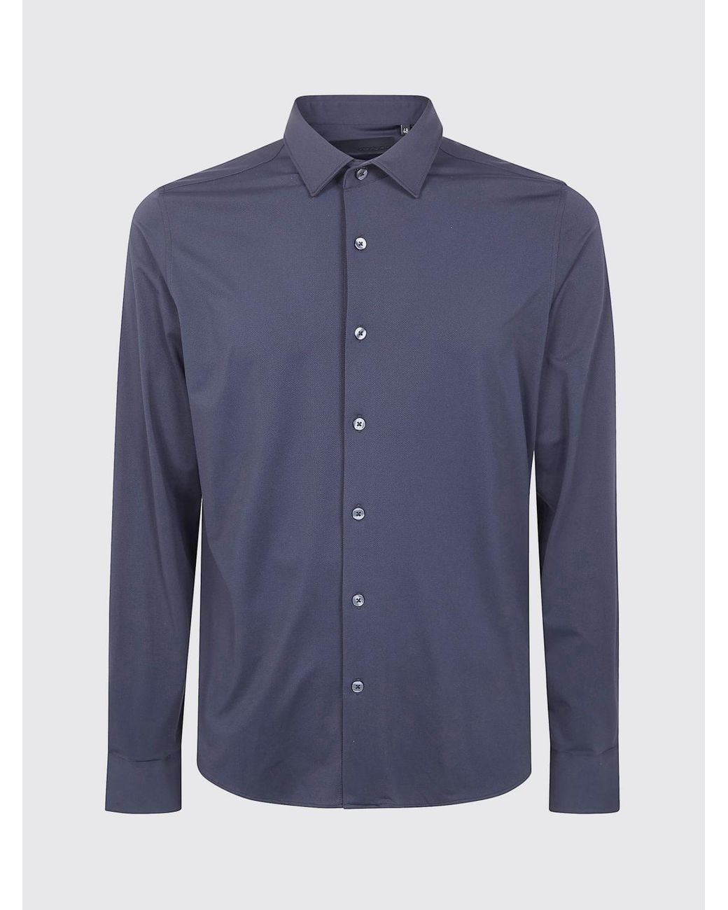 Rrd Blue Slim Fit Technical Polyamide Long-Sleeved Shirt for men