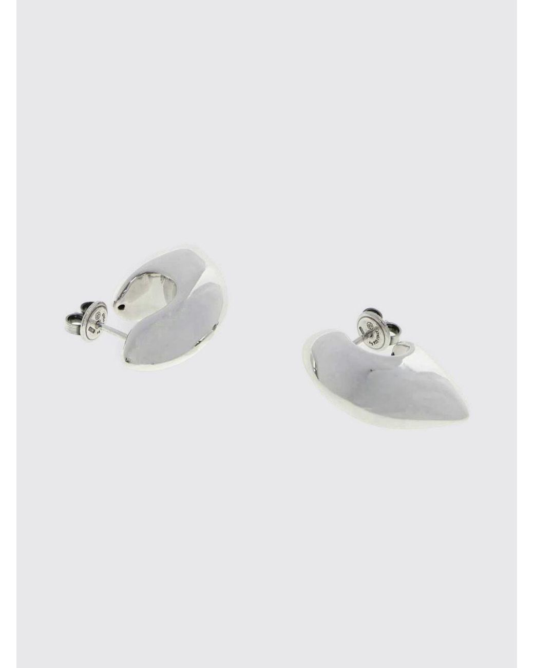 Bottega Veneta Metallic Metal Stud Earrings With Butterfly Closure