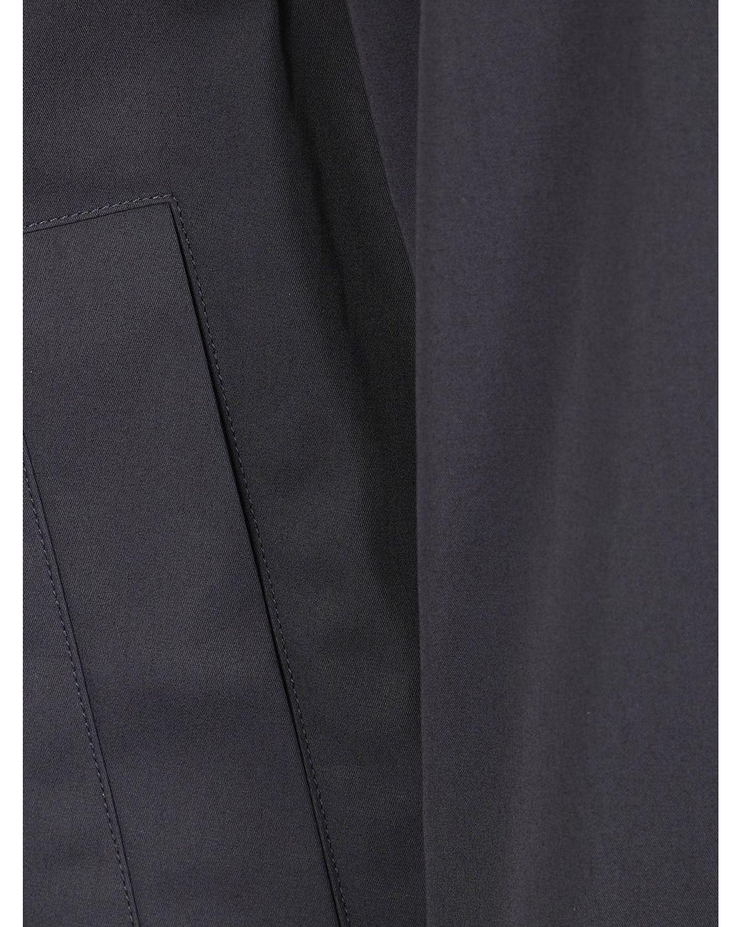 Herno Blue Short Cotton Hooded Raincoat With A Classic Collar And Button Closure for men