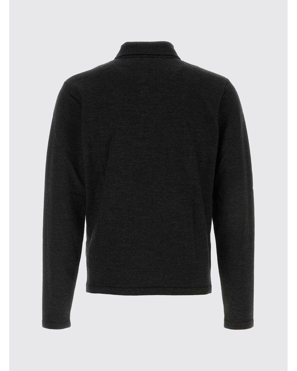 Lemaire Blue Long-Sleeved Polo Shirt for men