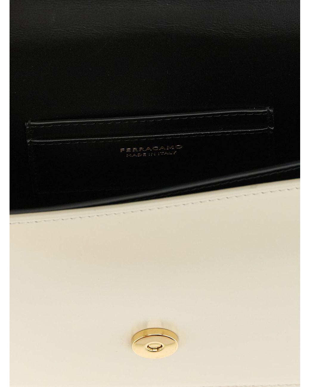 Ferragamo Black Mini North-South Bicolour Leather Crossbody Bag